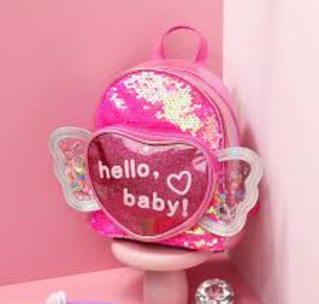 Shinny Angle Wing With Sequence Backpack