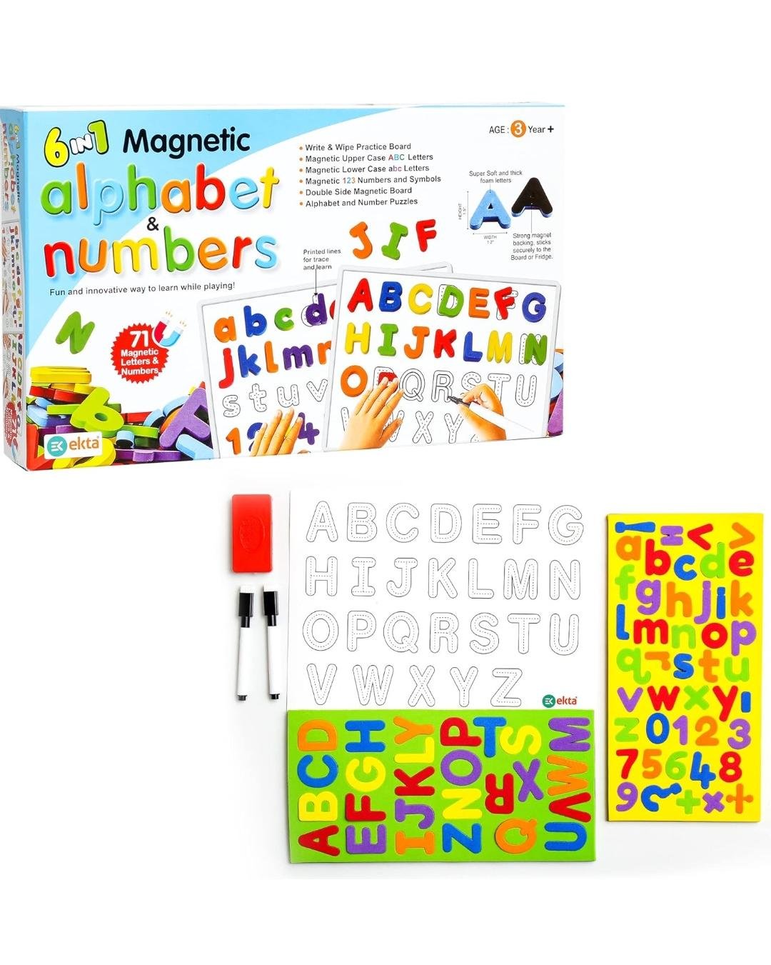 6 in 1 Magnetic Alphabet and Numbers - Image 3