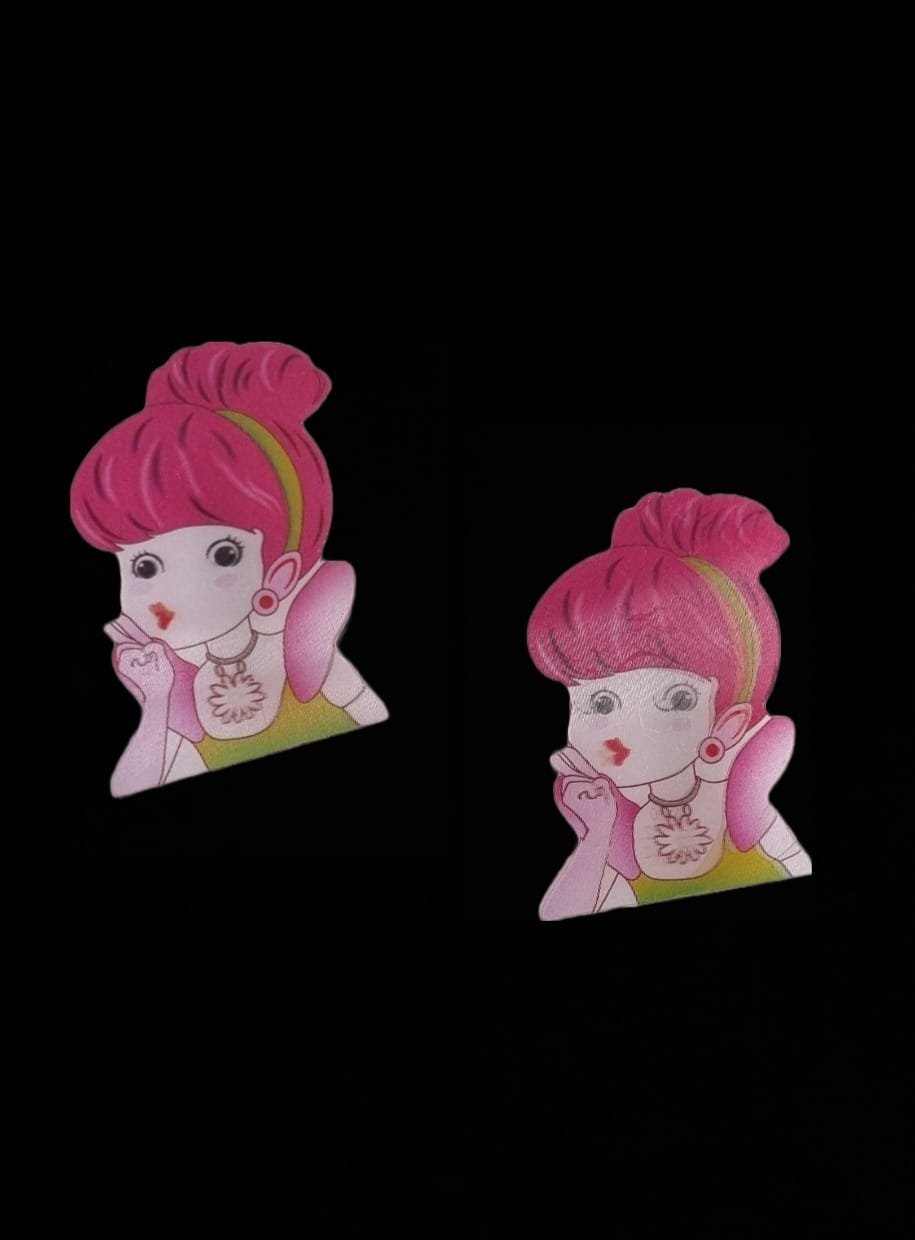 3D Double Color Reflected Character Hairclips - Image 5