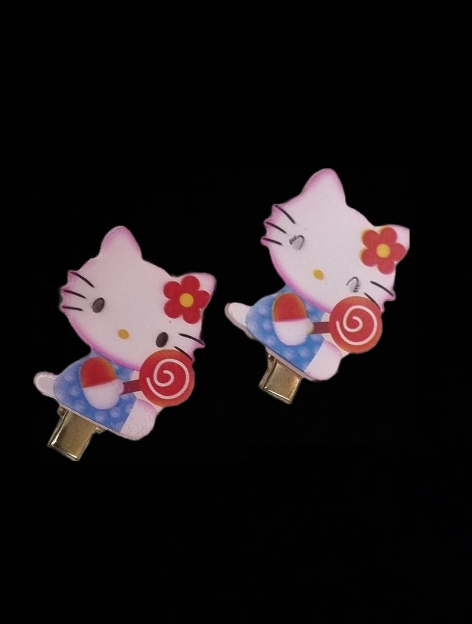 3D Double Color Reflected Character Hairclips - Image 6