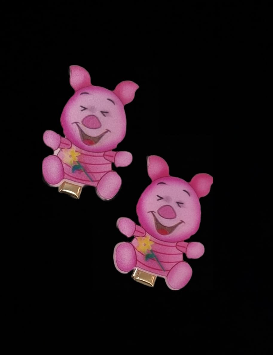 3D Double Color Reflected Character Hairclips - Image 9