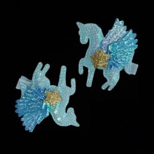 Shinny Glittery Unicorn Hair Clips