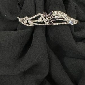 Rhodium Diamond Lockable Bracelet