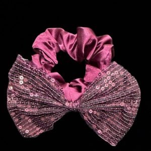 Satin Sequence Bow Rubber Band