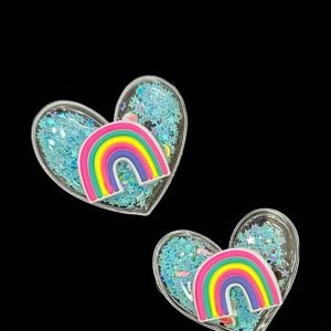 Transparent Heart Shape Hairclips