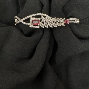 Rhodium Diamond Lockable Bracelet