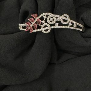 Rhodium Diamond Lockable Bracelet