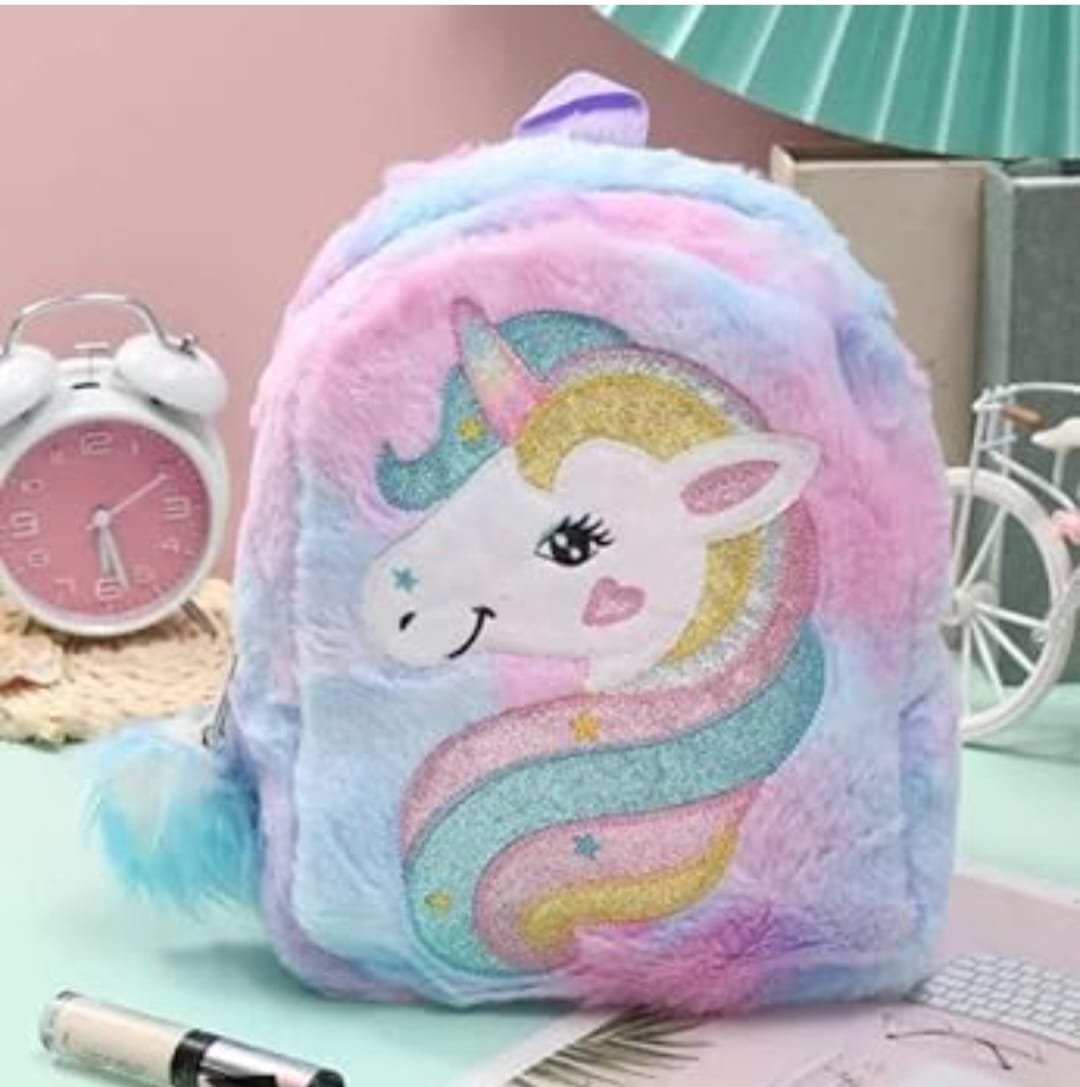 Unicorn Furry Backpack