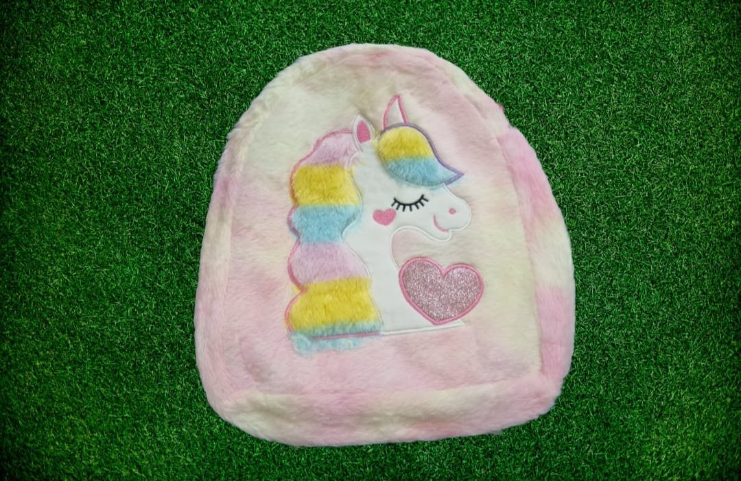 Unicorn Soft Furry Backpack